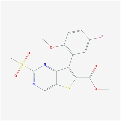 Methyl 7-(5-fluoro-2-methoxyphenyl)-2-(methylsulfonyl)thieno[3,2-d]pyrimidine-6-carboxylate