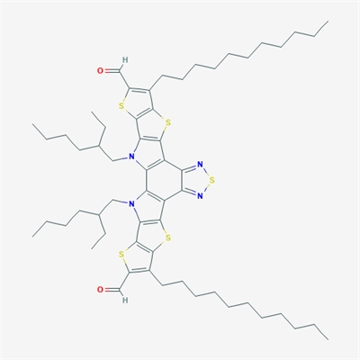 Y6-5;12,13-bis(2-ethylhexyl)-3,9-diundecyl-12,13-dihydro-[1,2,5]thiadiazolo[3,4-e]thieno[2'',3'':4',5']thieno[2',3':4,5]pyrrolo[3,2-g]thieno[2',3':4,5]thieno[3,2-b]indole-2,10-dicarbaldehyde