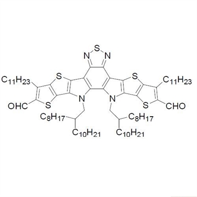 12,13-bis(2-octyldodecyl)-3,9-diundecyl-12,13-dihydro-[1,2,5]thiadiazolo[3,4- e]thieno[2'',3'':4',5']thieno[2',3':4,5]pyrrolo[3,2- g]thieno[2',3':4,5]thieno[3,2-b]indole-2,10-dicarbaldehyde