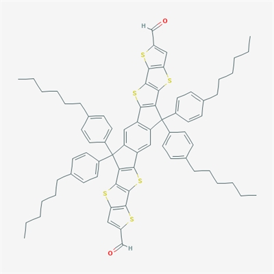 Bisthieno[2',3':4,5]thieno[2,3-d:2',3'-d']-s-indaceno[1,2-b:5,6-b']dithiophene-2,9-dicarboxaldehyde, 5,5,12,12-tetrakis(4-hexylphenyl)-5,12-dihydro-
